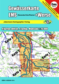 Gewässerkarte Ems mit Werse