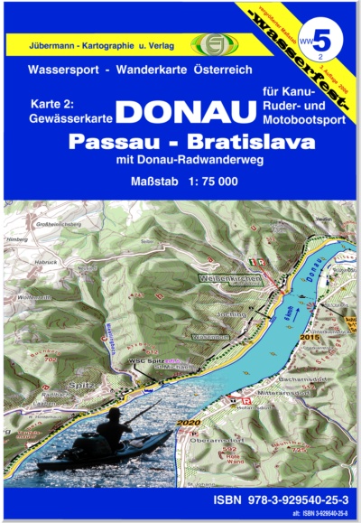 Wasserwanderkarte Donau (mit kleinen Druckfehlern) | Jübermann