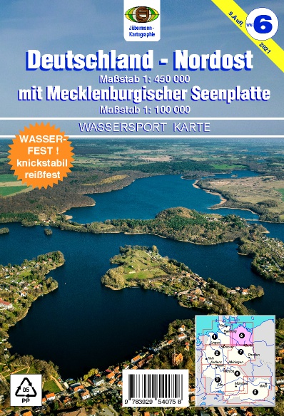 Titelblatt Wassersport-Wanderkarte WW6