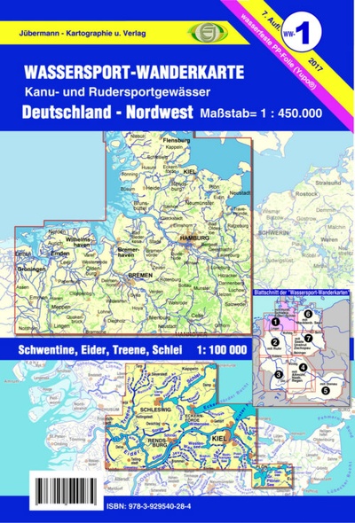 Titelblatt Wassersport-Wanderkarte WW1
