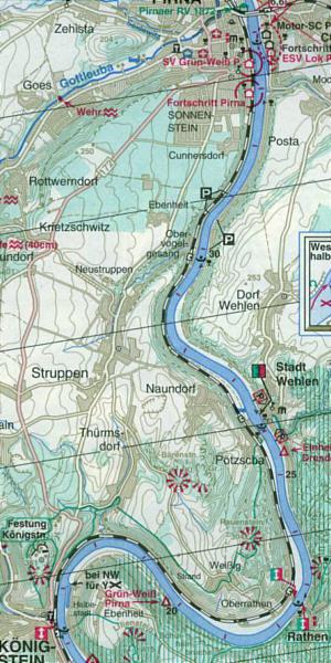 Kartenausschnitt Elbe 1